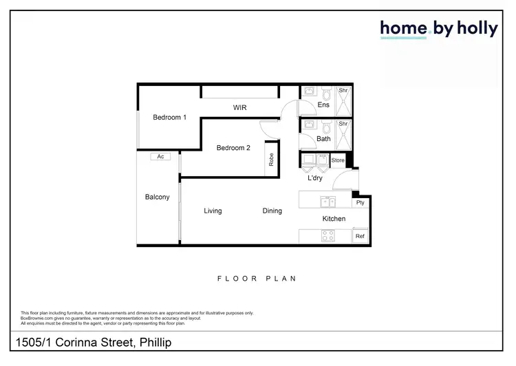 Floorplan of Homely apartment listing, 1505/1 Corinna Street, Phillip ACT 2606