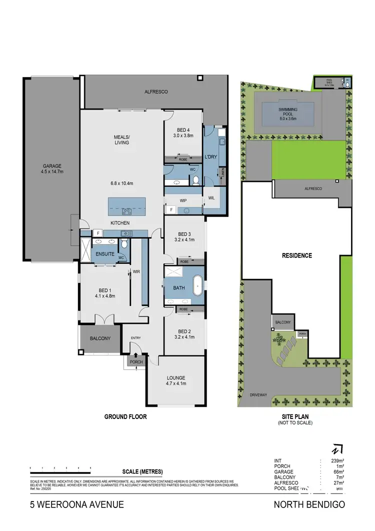 Floorplan of Homely house listing, 5 Weeroona Avenue, Bendigo VIC 3550