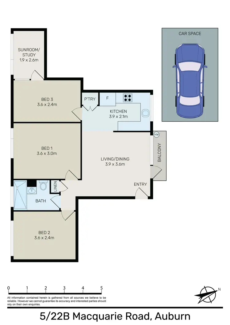 Floorplan of Homely apartment listing, 5/22B Macquarie Road, Auburn NSW 2144