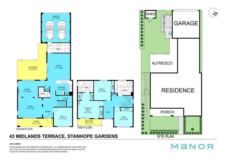 Floorplan of Homely house listing, 43 Midlands Terrace, Stanhope Gardens NSW 2768