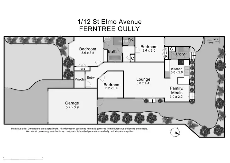 Floorplan of Homely unit listing, 1/12 St Elmo Avenue, Ferntree Gully VIC 3156