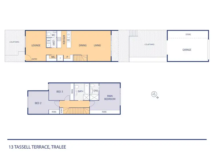 Floorplan of Homely townhouse listing, 13 Tassel Terrace, Tralee NSW 2620