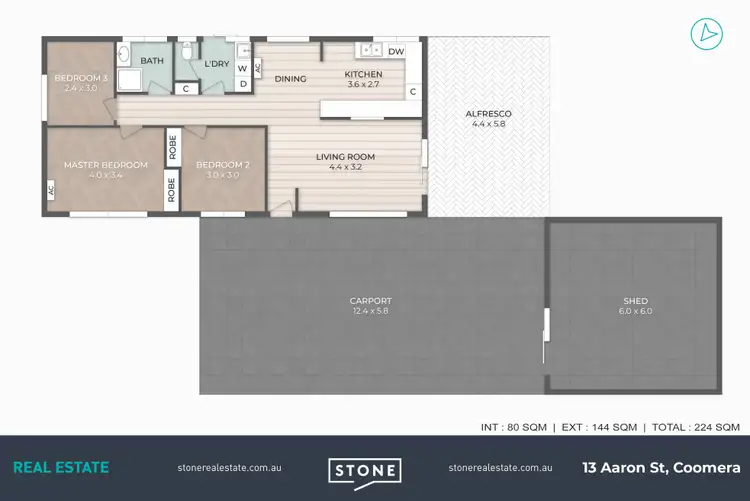 Floorplan of Homely house listing, 13 Aaron Street, Coomera QLD 4209