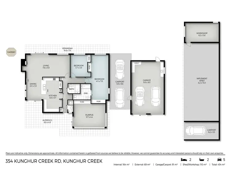 Floorplan of Homely rural property listing, 354 Kunghur Creek Road, Kunghur Creek NSW 2484