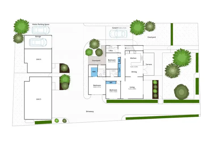 Floorplan of Homely townhouse listing, 2/67 Groom Street, Hughes ACT 2605