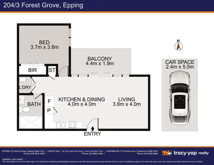 Floorplan of Homely apartment listing, 204/3 Forest Grove, Epping NSW 2121