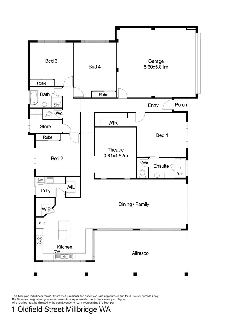 Floorplan of Homely house listing, 1 Oldfield Street, Millbridge WA 6232