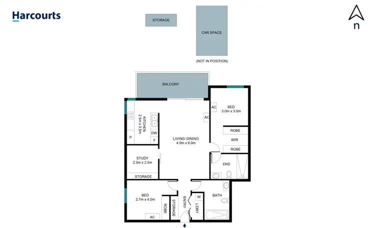 Floorplan of Homely apartment listing, 302/59 Date Street, Adamstown NSW 2289