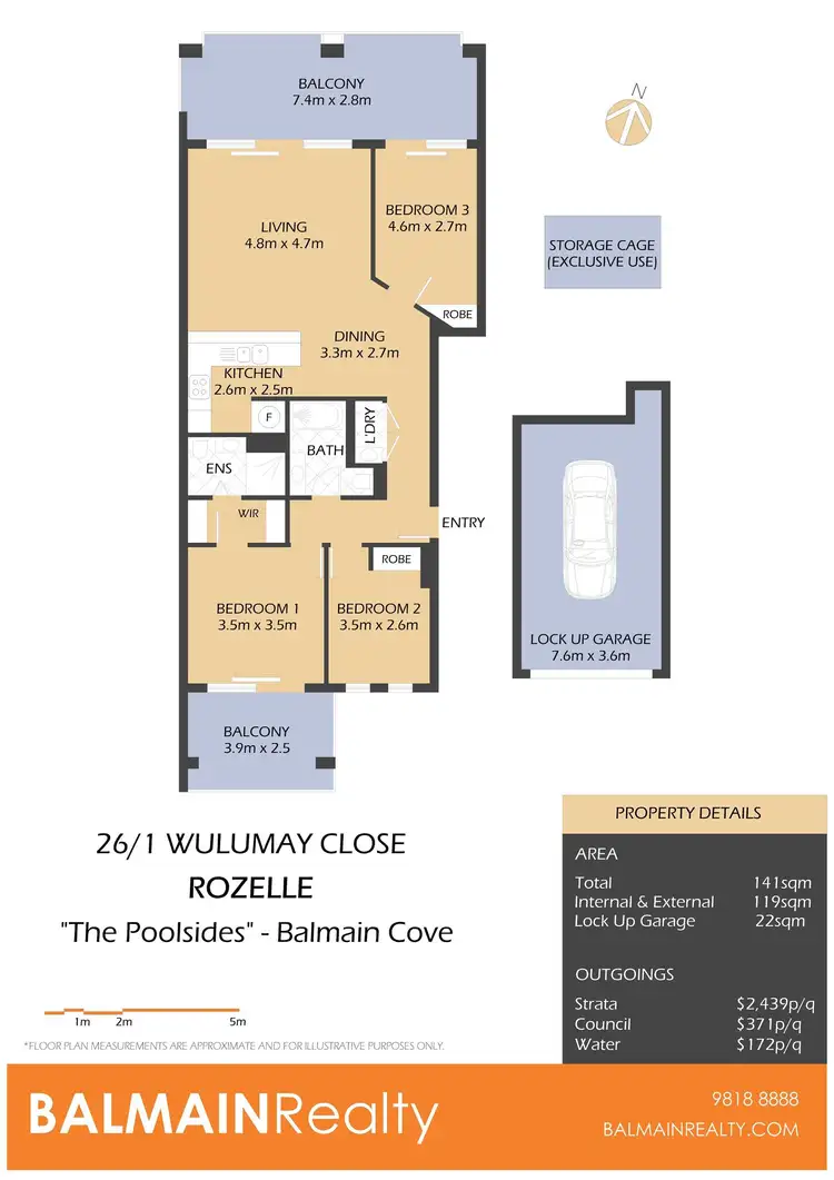 Floorplan of Homely apartment listing, 26/1 Wulumay Close, Rozelle NSW 2039