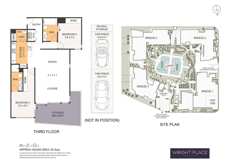Floorplan of Homely unit listing, 1303/27 Boardwalk Boulevard, Mount Coolum QLD 4573