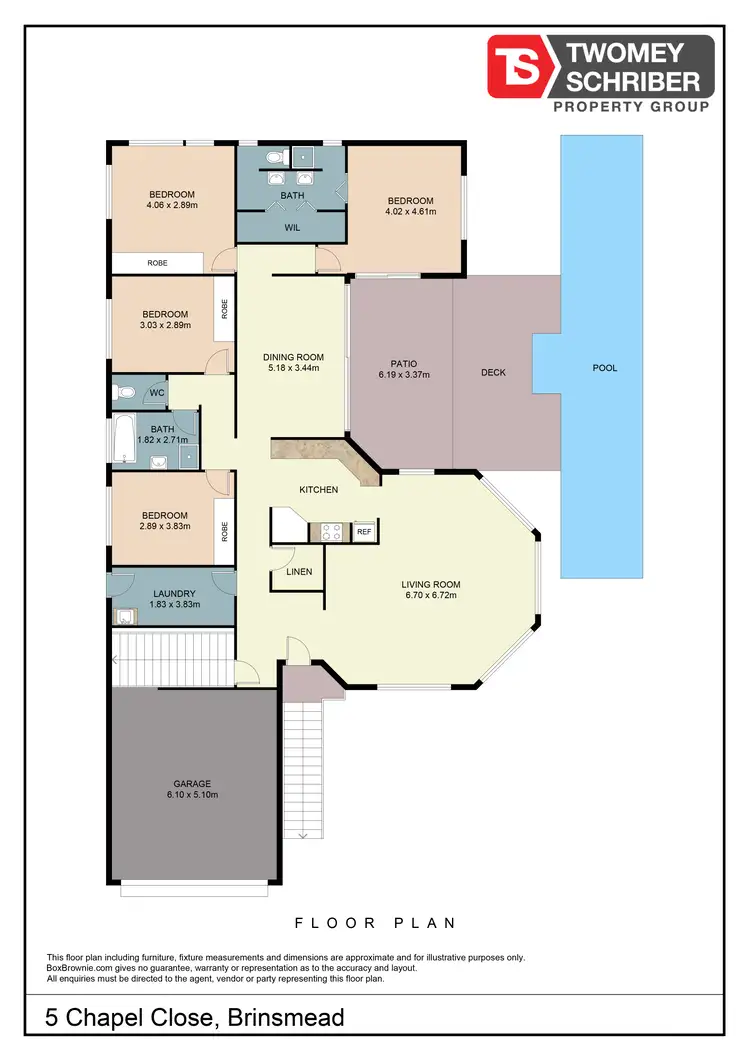 Floorplan of Homely house listing, 5 Chapel Close, Brinsmead QLD 4870