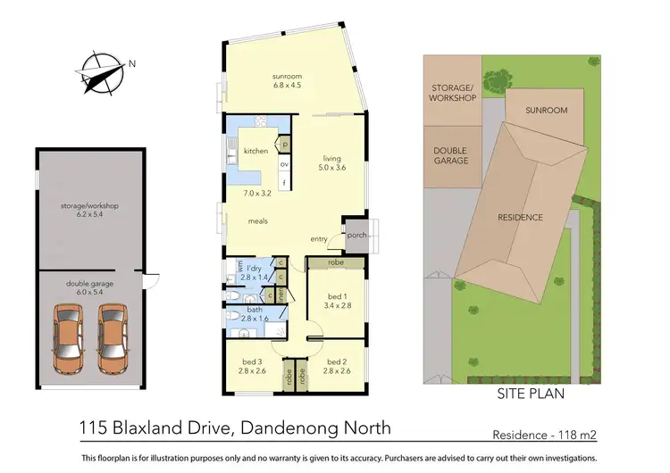 Floorplan of Homely house listing, 115 Blaxland Drive, Dandenong North VIC 3175