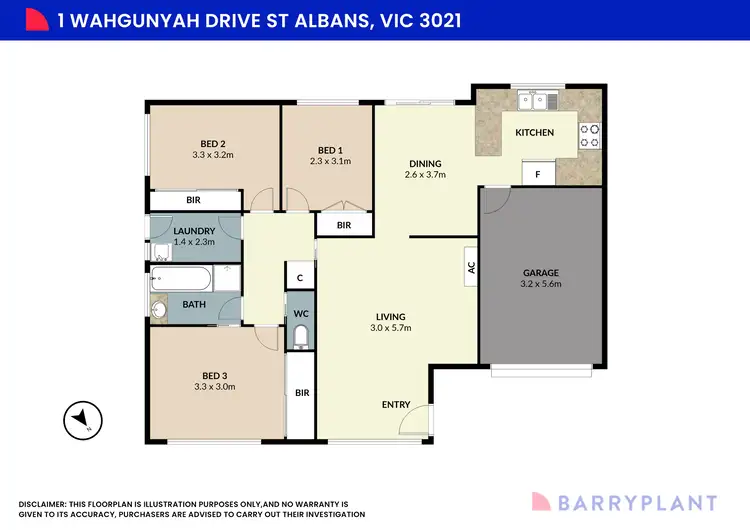 Floorplan of Homely house listing, 1 Wahgunyah Drive, St Albans VIC 3021