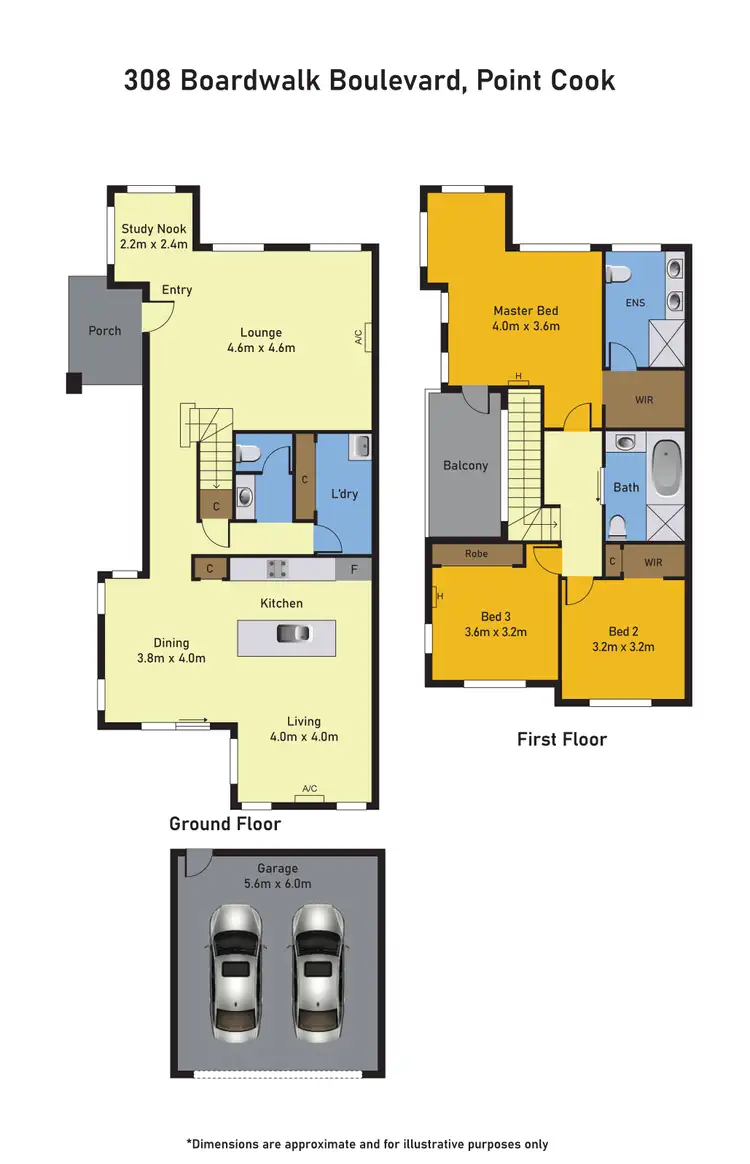 Floorplan of Homely house listing, 308 Boardwalk Boulevard, Point Cook VIC 3030