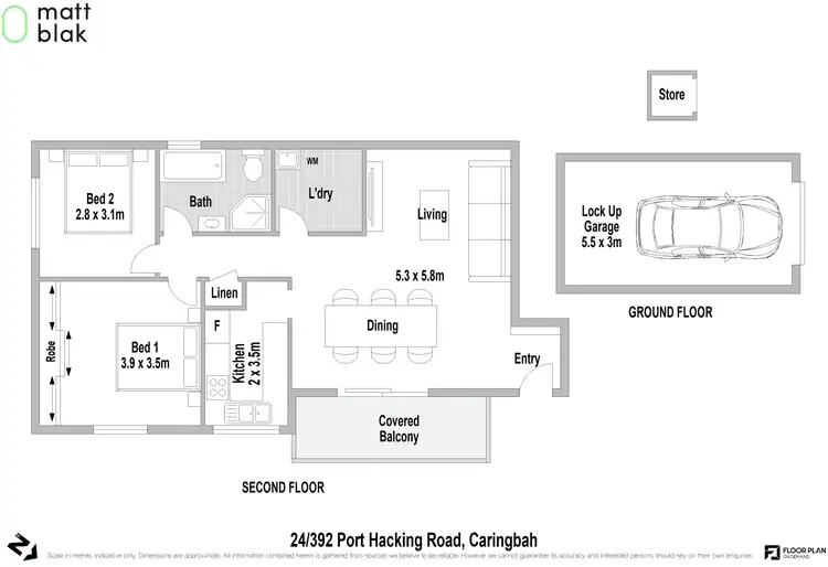 Floorplan of Homely apartment listing, 24/392 Port Hacking Road, Caringbah NSW 2229