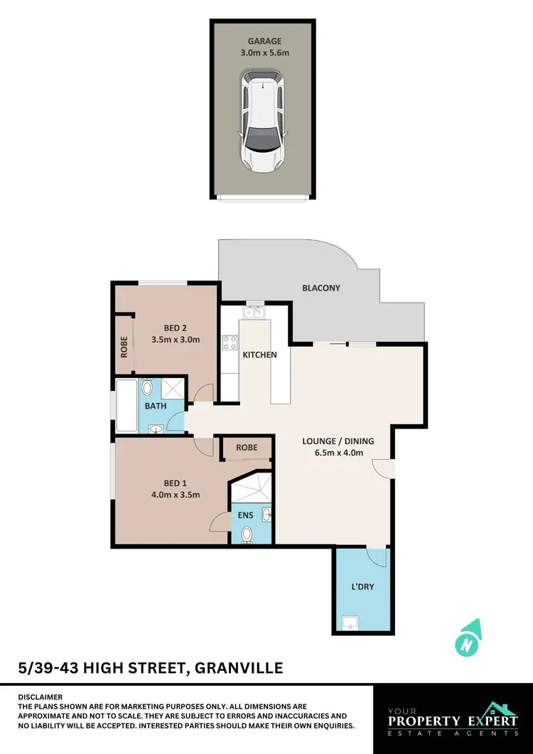 Floorplan of Homely unit listing, 5/39-43 High Street, Granville NSW 2142