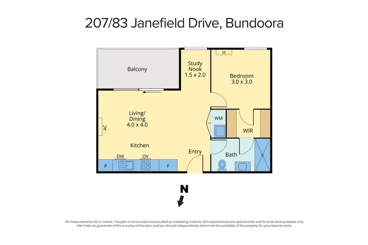 Floorplan of Homely apartment listing, 207/83 Janefield Drive, Bundoora VIC 3083