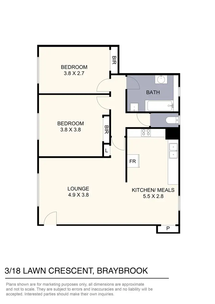 Floorplan of Homely unit listing, 3/18 Lawn Crescent, Braybrook VIC 3019