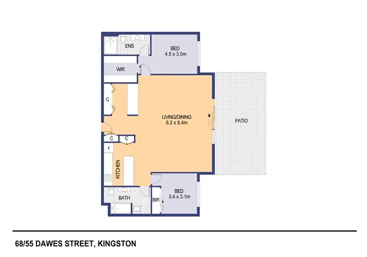 Floorplan of Homely apartment listing, 68/55 Dawes Street, Kingston ACT 2604