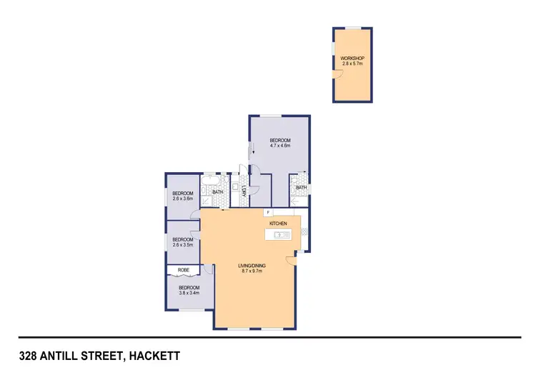 Floorplan of Homely house listing, 328 Antill Street, Hackett ACT 2602