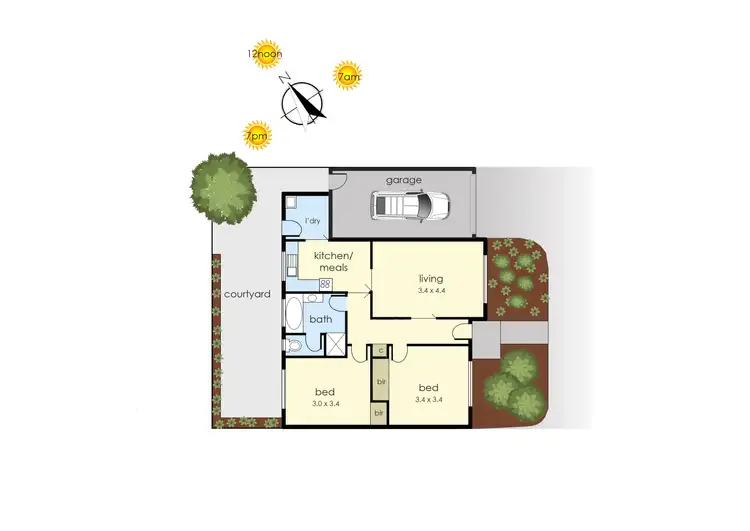 Floorplan of Homely unit listing, 3/67 Playne Street, Frankston VIC 3199