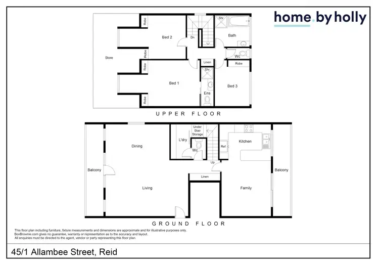 Floorplan of Homely apartment listing, 45/1 Allambee Street, Reid ACT 2612