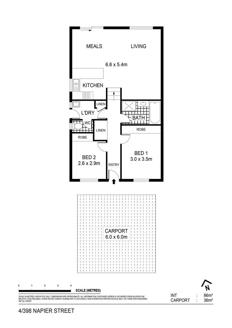 Floorplan of Homely unit listing, 4/398 Napier Street, White Hills VIC 3550