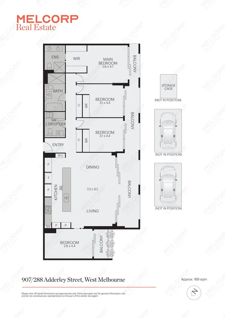 Floorplan of Homely apartment listing, 907/288 Adderley Street, West Melbourne VIC 3003