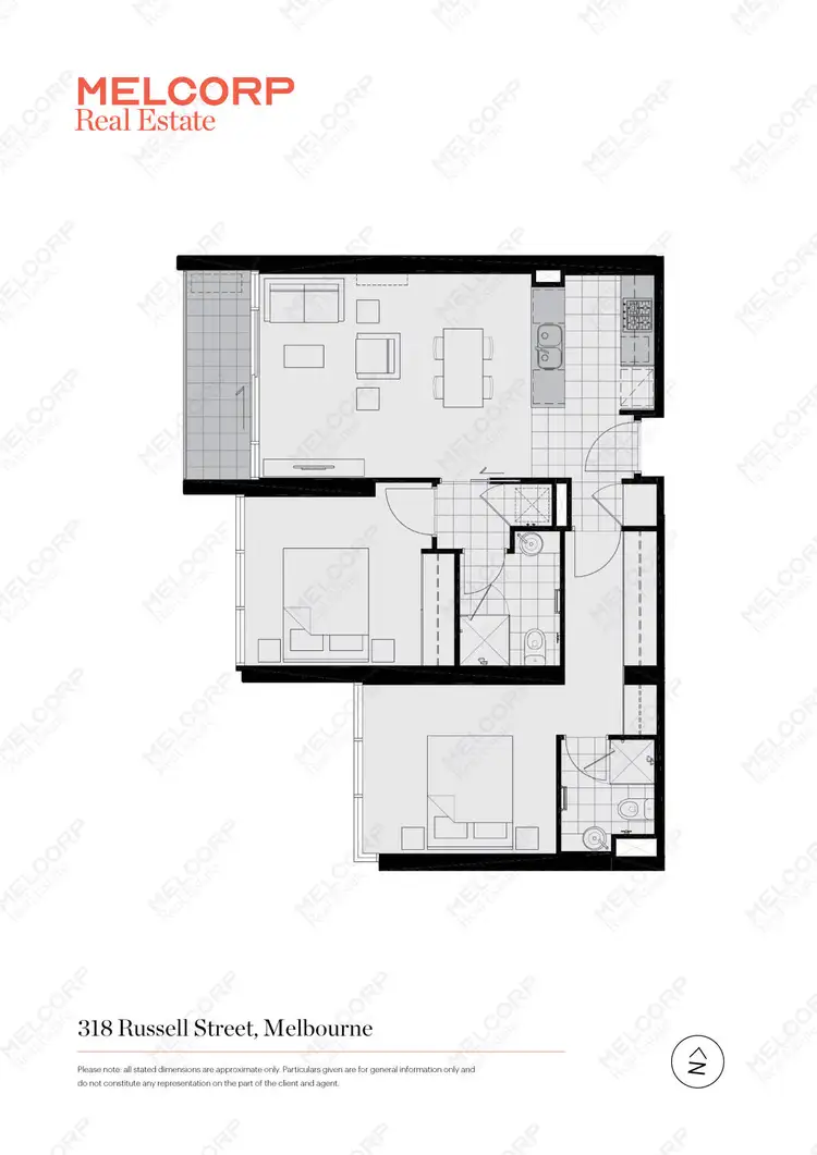 Floorplan of Homely apartment listing, 3809/318 Russell Street, Melbourne VIC 3000