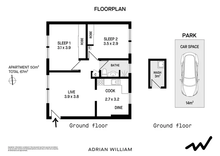 Floorplan of Homely apartment listing, 4/542-544 New Canterbury Road, Dulwich Hill NSW 2203