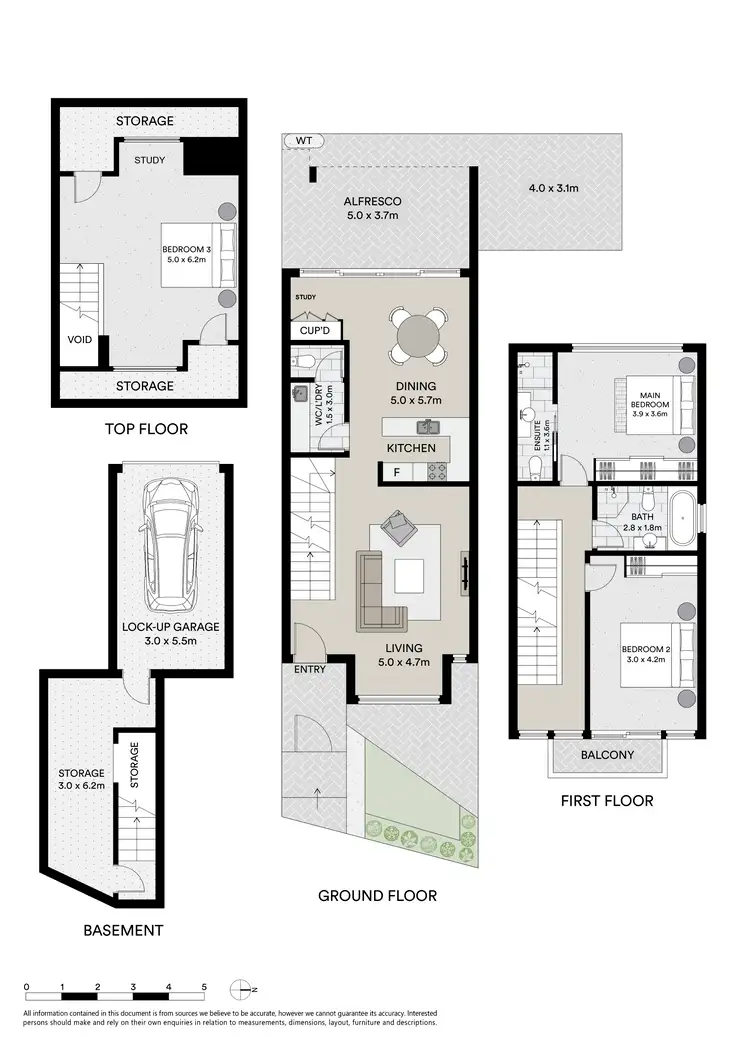 Floorplan of Homely townhouse listing, 5/1-3 Haldane Street, Asquith NSW 2077