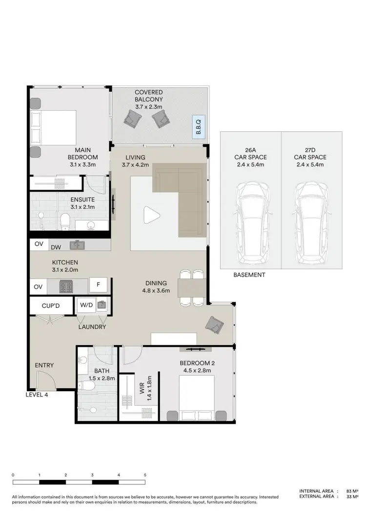 Floorplan of Homely apartment listing, 406/16 Seventh Avenue, Palm Beach QLD 4221