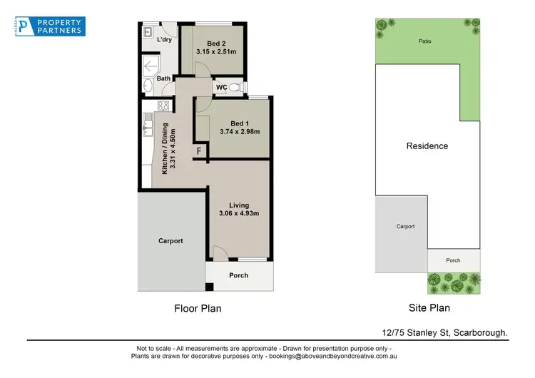 Floorplan of Homely unit listing, 12/75 Stanley Street, Scarborough WA 6019