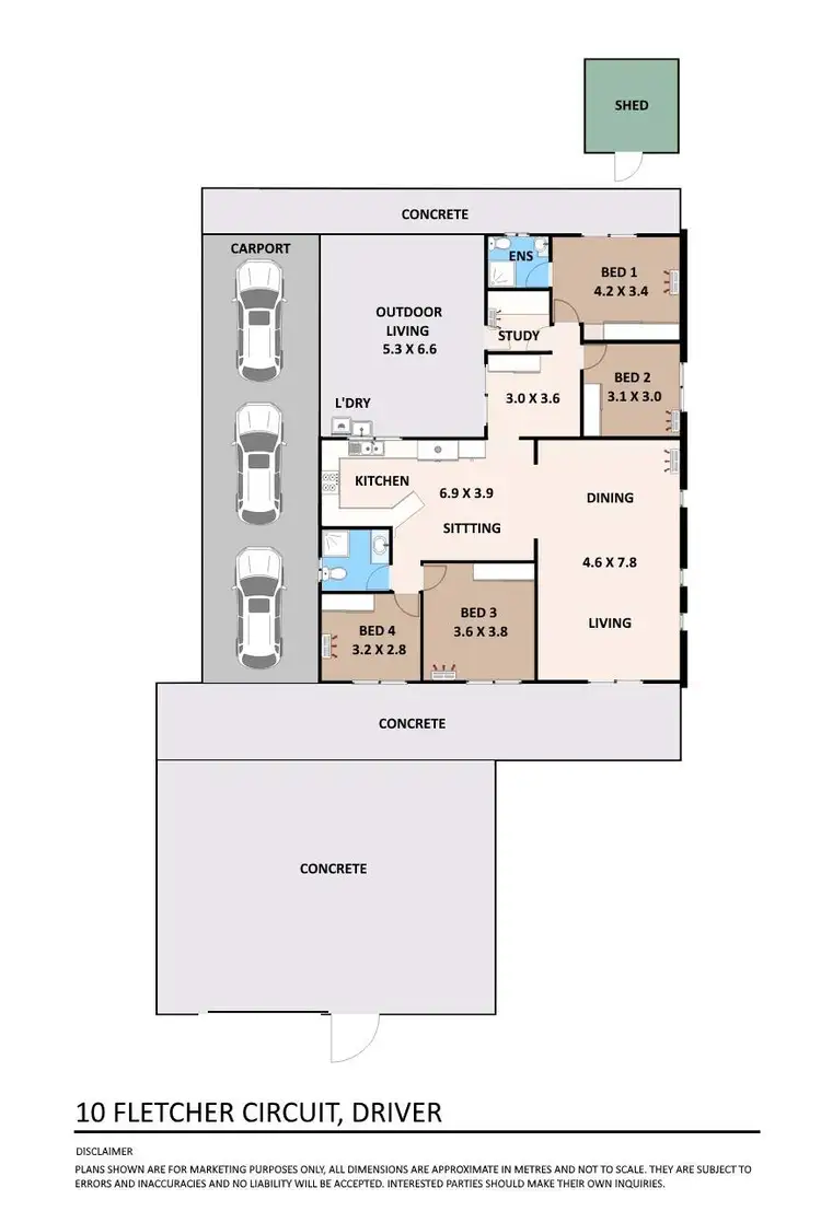 Floorplan of Homely house listing, 10 Fletcher Circuit, Driver NT 830