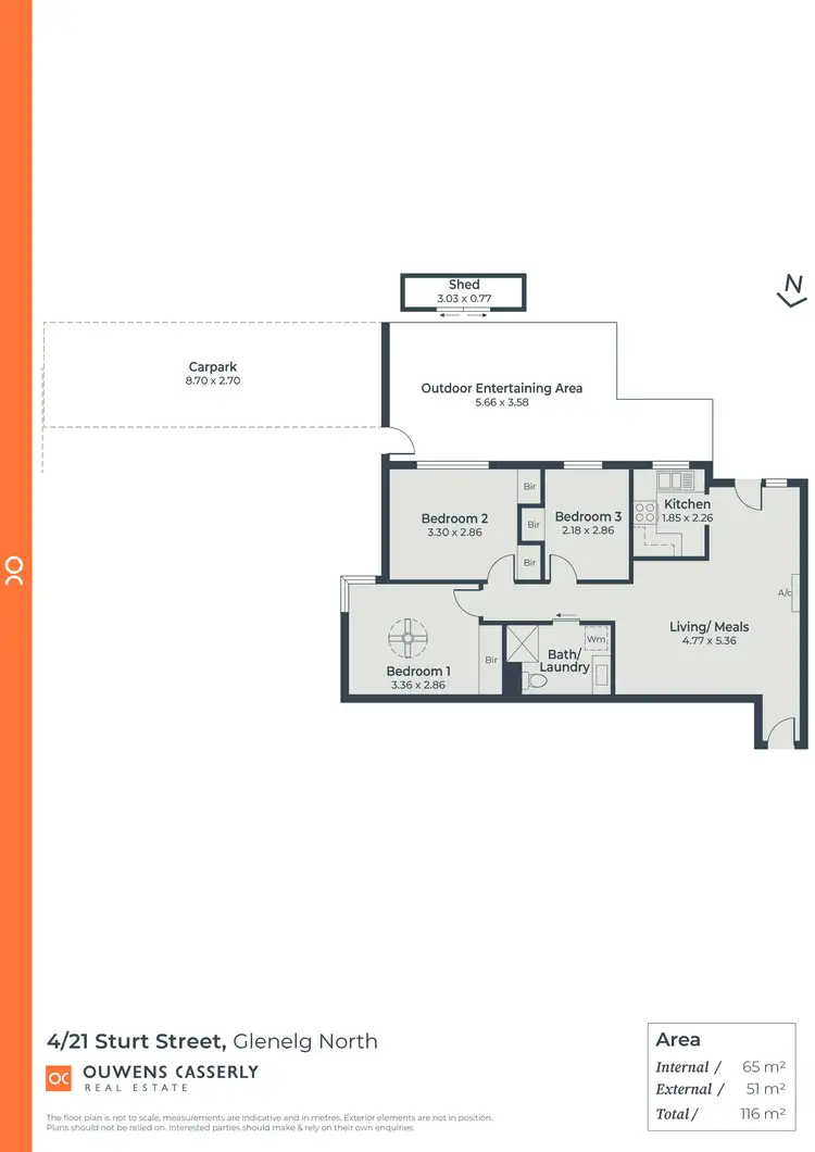 Floorplan of Homely unit listing, 4/21 Sturt Street, Glenelg North SA 5045