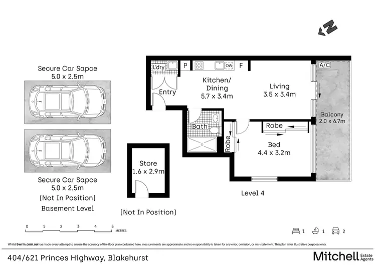 Floorplan of Homely apartment listing, 404/621 Princes Highway, Blakehurst NSW 2221