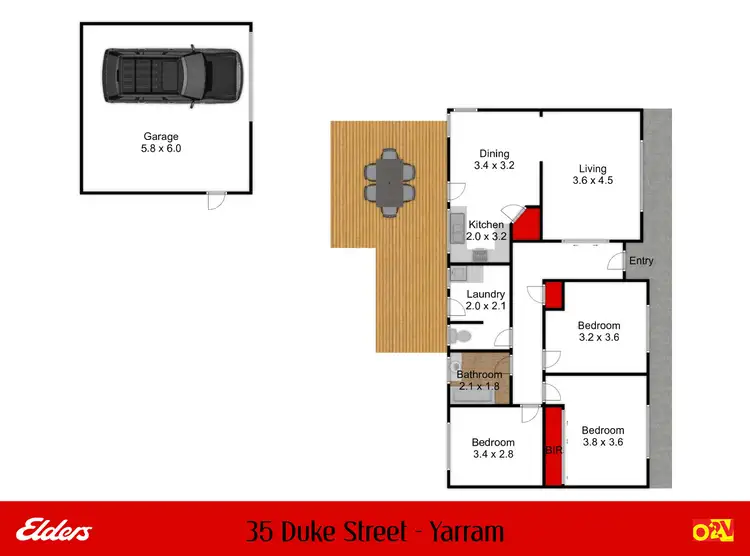 Floorplan of Homely house listing, 35 Duke Street, Yarram VIC 3971