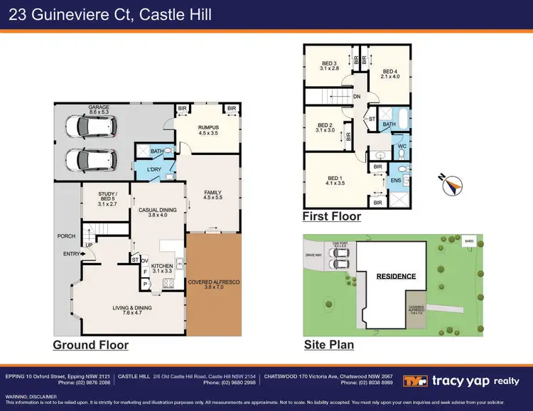 Floorplan of Homely house listing, 23 Guineviere Court, Castle Hill NSW 2154