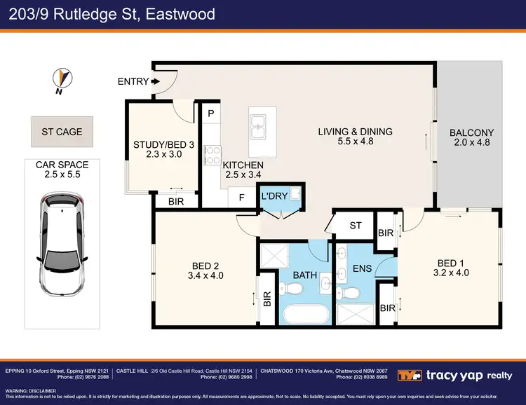 Floorplan of Homely apartment listing, 203/9 Rutledge Street, Eastwood NSW 2122