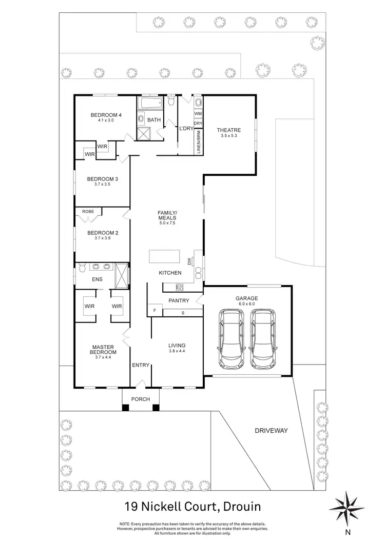 Floorplan of Homely house listing, 19 Nickell Court, Drouin VIC 3818