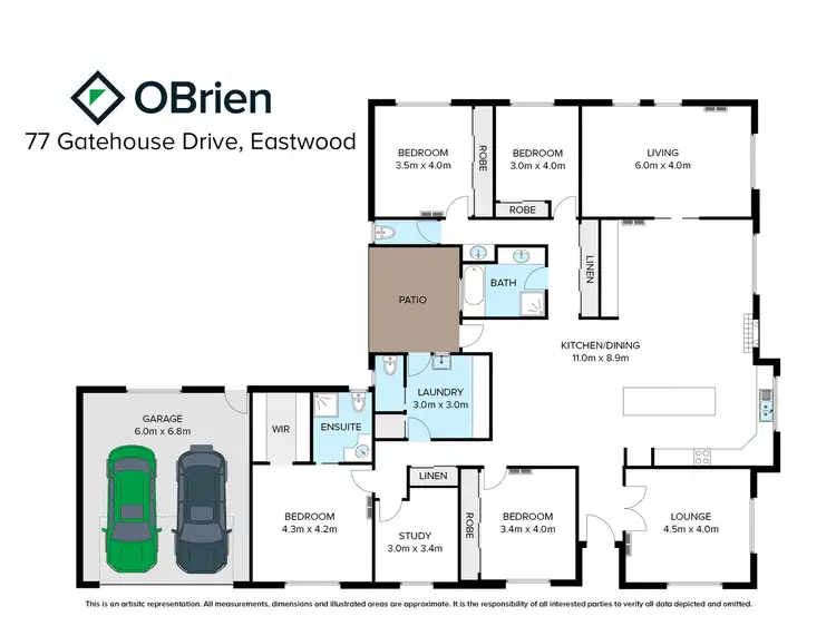 Floorplan of Homely house listing, 77 Gatehouse Drive, Eastwood VIC 3875