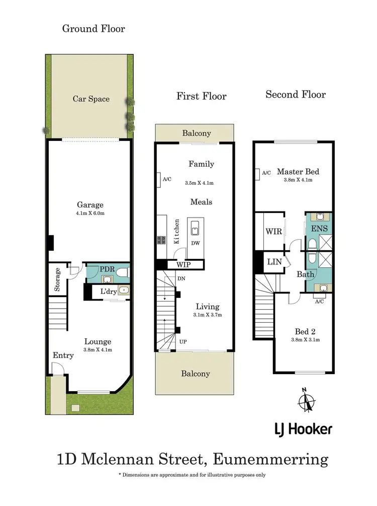 Floorplan of Homely townhouse listing, 1D McLennan Street, Eumemmerring VIC 3177
