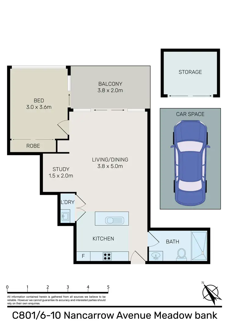 Floorplan of Homely apartment listing, 801C/6 Nancarrow Avenue, Ryde NSW 2112