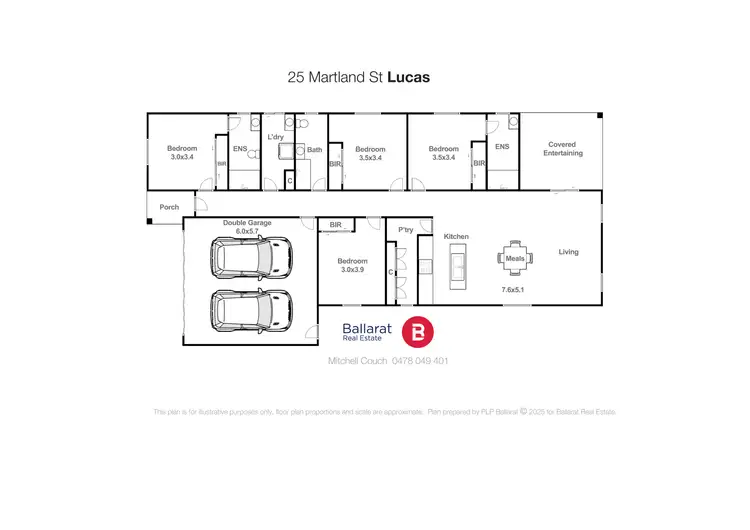 Floorplan of Homely house listing, 25 Martland Street, Lucas VIC 3350