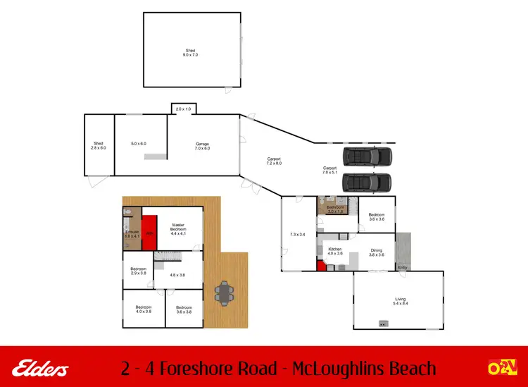 Floorplan of Homely house listing, 2-4 Foreshore Road, Mcloughlins Beach VIC 3874