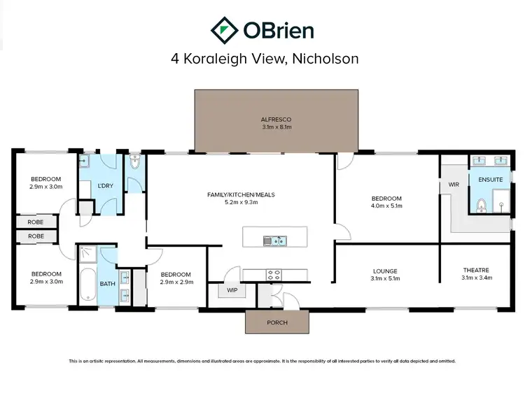 Floorplan of Homely house listing, 4 Koraleigh View, Nicholson VIC 3882