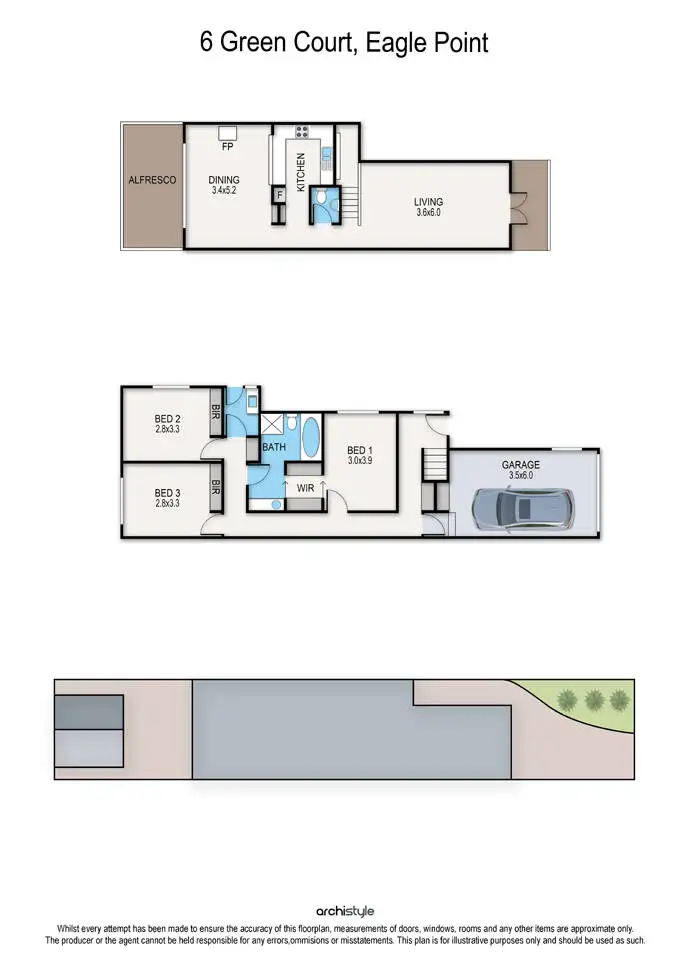 Floorplan of Homely house listing, 6 Green Court, Eagle Point VIC 3878