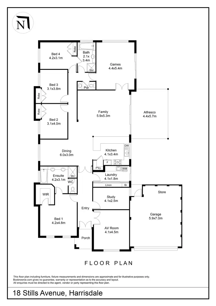 Floorplan of Homely house listing, 18 Stills Avenue, Harrisdale WA 6112