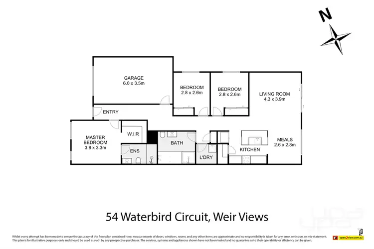 Floorplan of Homely house listing, 54 Waterbird Circuit, Weir Views VIC 3338