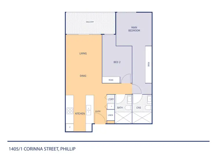 Floorplan of Homely apartment listing, 1405/1 Corinna Street, Phillip ACT 2606